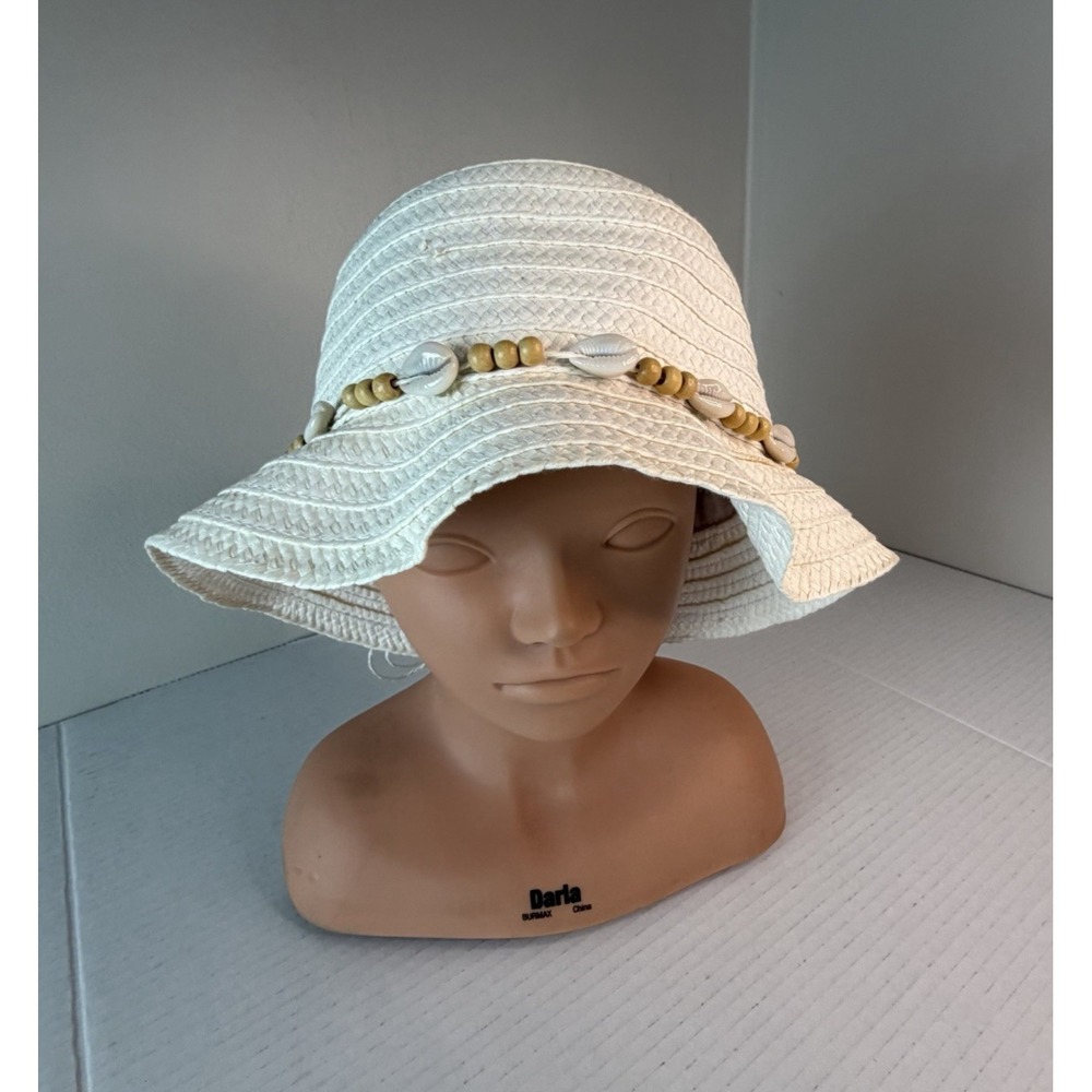 Sun N Sand Headwear Beach Bucket Hat Seashell Comfort Band Size OS - Picture 2 of 16